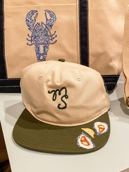 Maker / Scholar Oyster Hand Painted Snapback