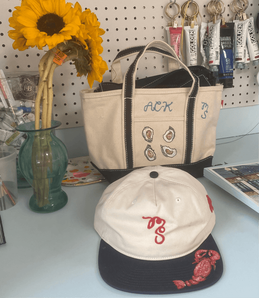 Maker / Scholar Small ACK Hand Painted Tote