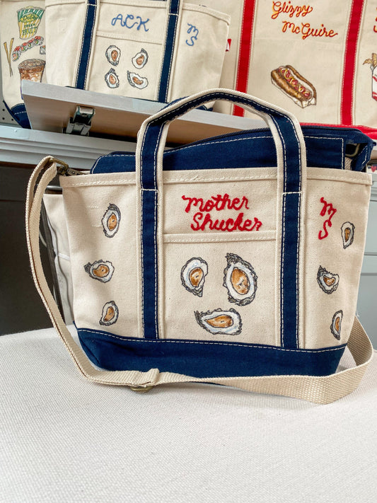 Maker / Scholar Small Mothershucker Hand Painted Tote