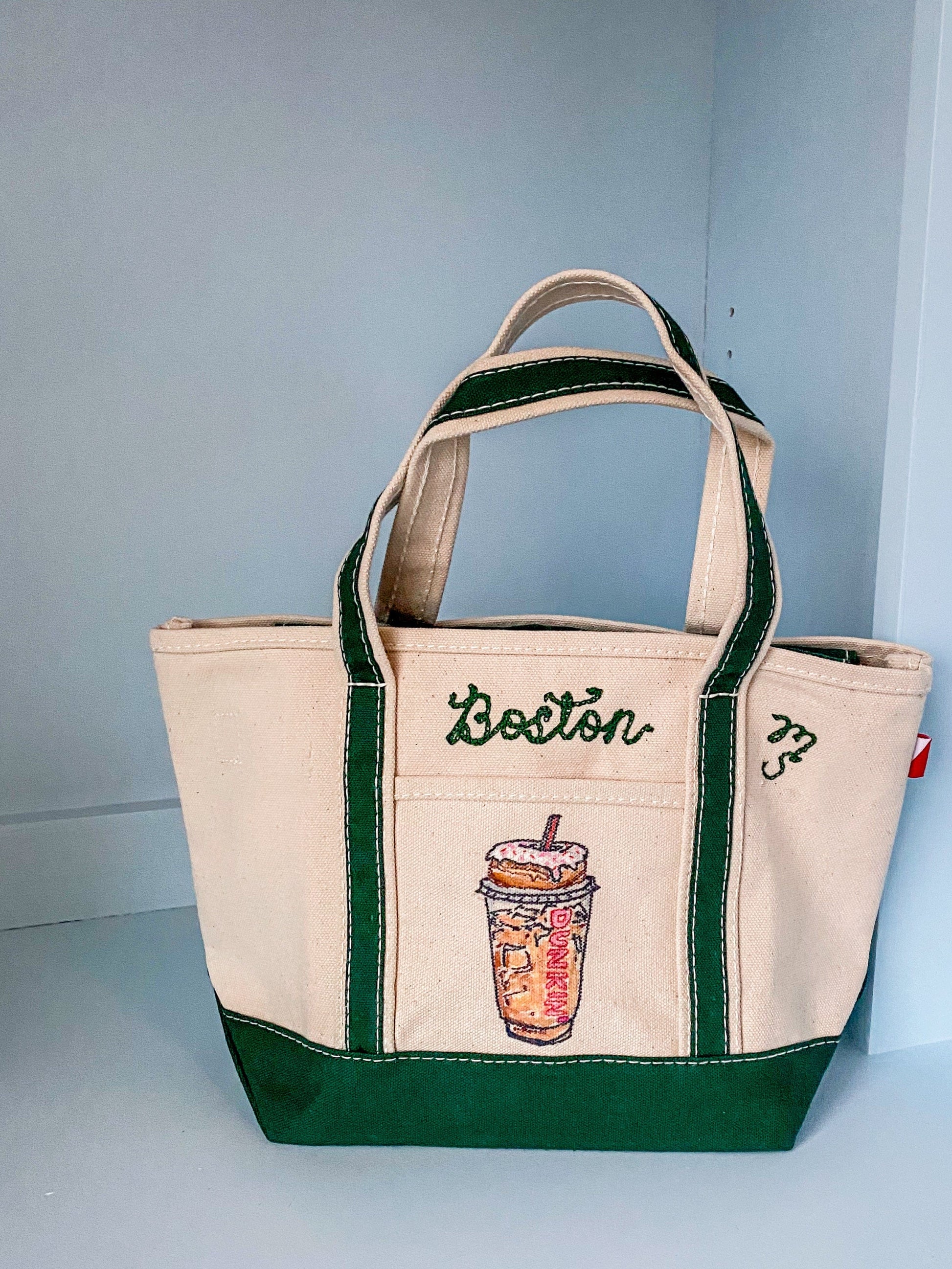 Maker / Scholar Small Strappy Boston Hand Painted Tote
