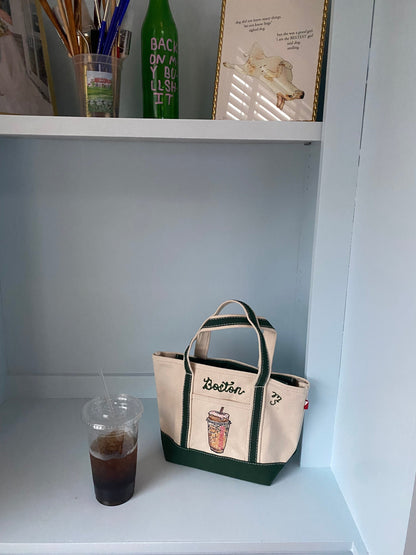 Maker / Scholar Small Strappy Boston Hand Painted Tote