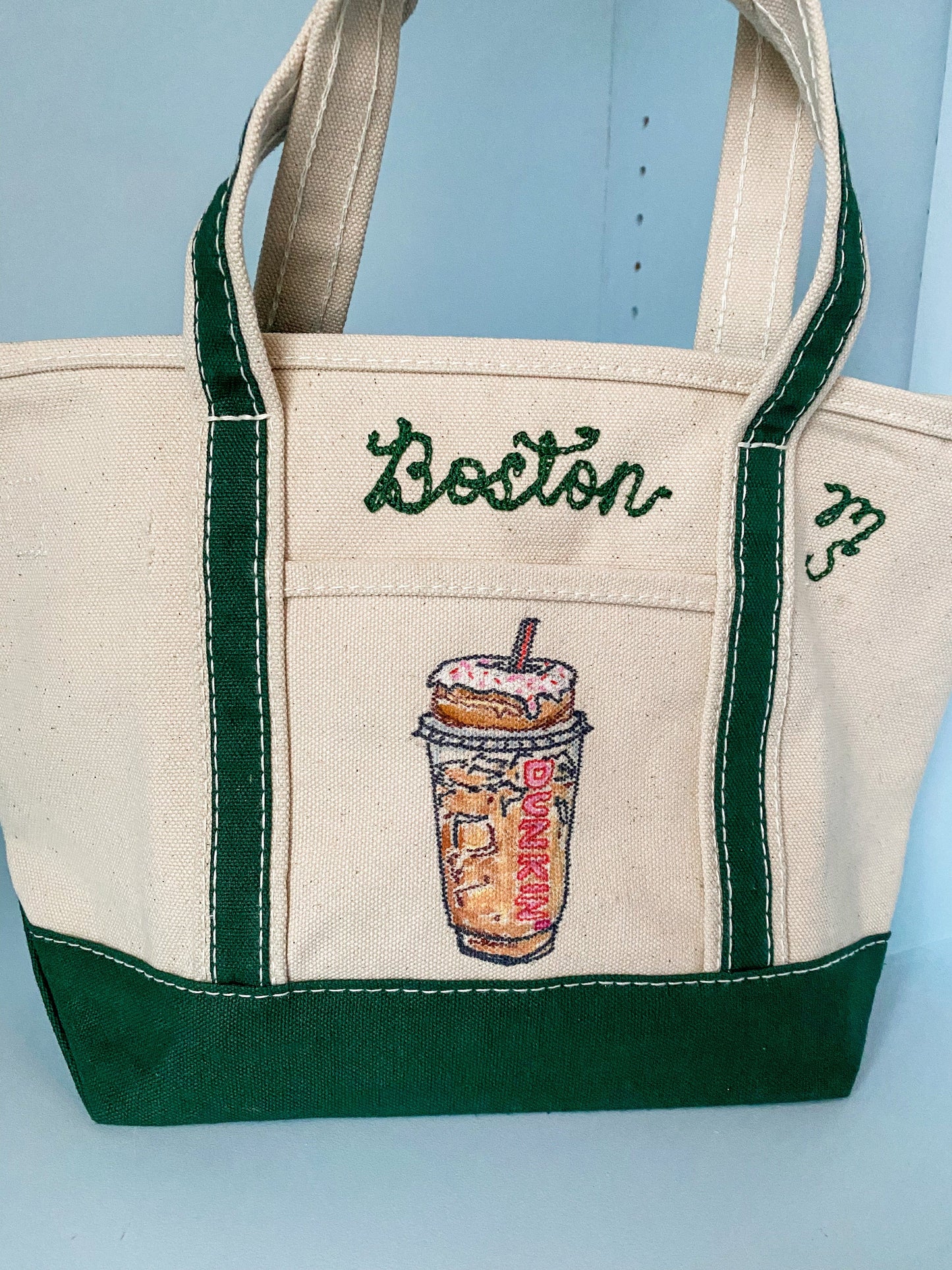 Maker / Scholar Small Strappy Boston Hand Painted Tote