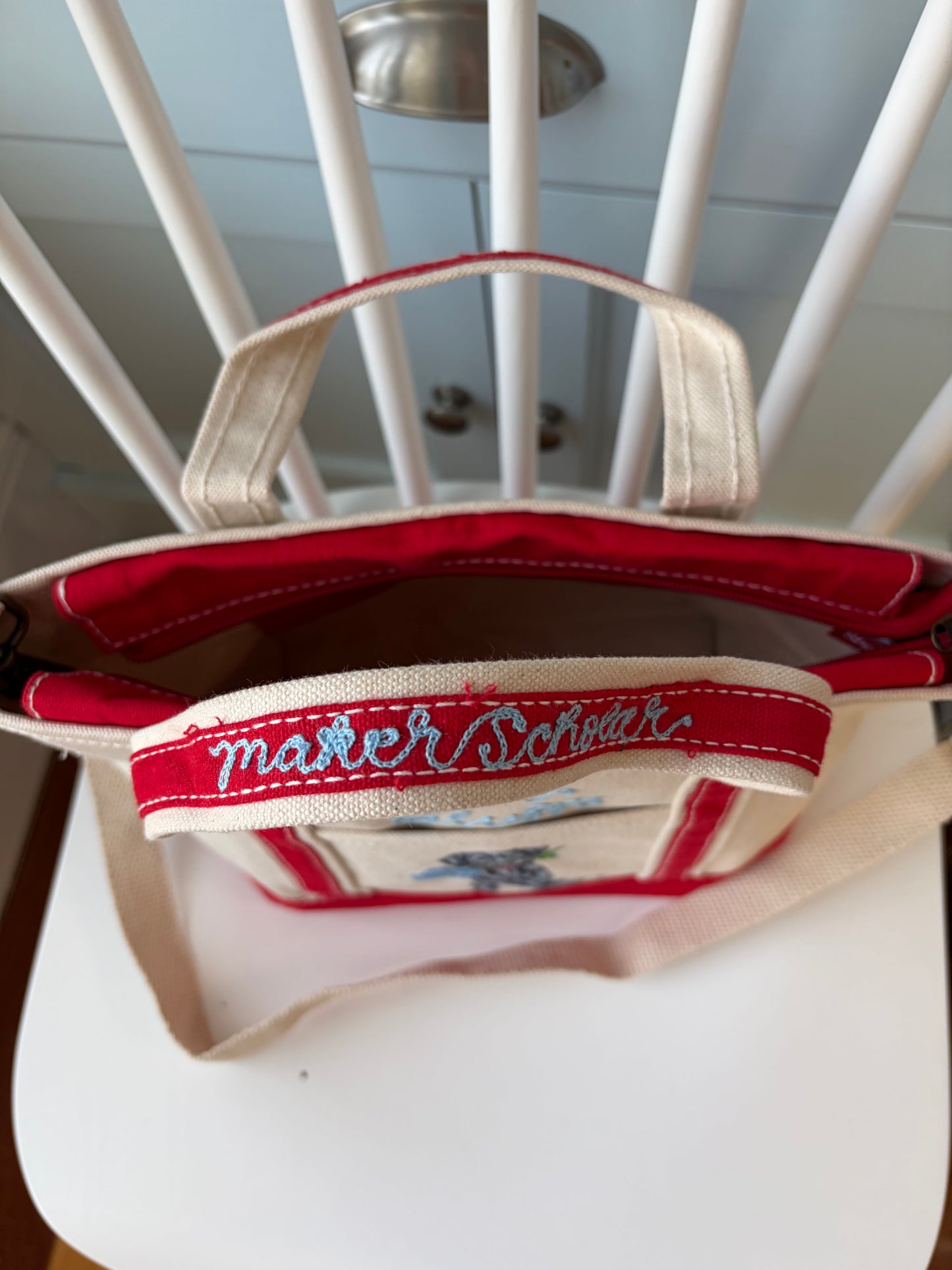 Maker / Scholar Small Strappy Oak Bluffs Hand Painted Tote