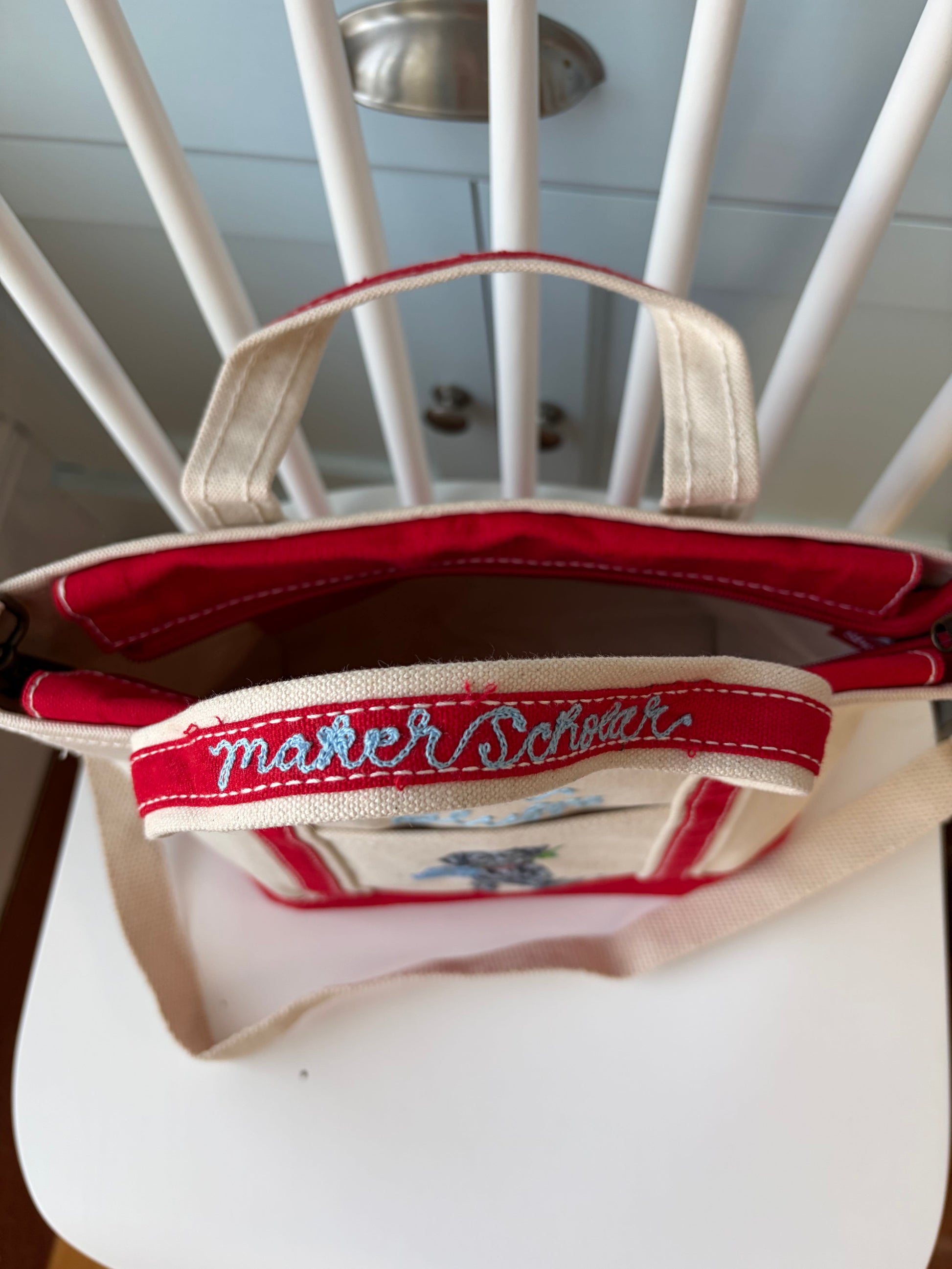 Maker / Scholar Small Strappy Oak Bluffs Hand Painted Tote