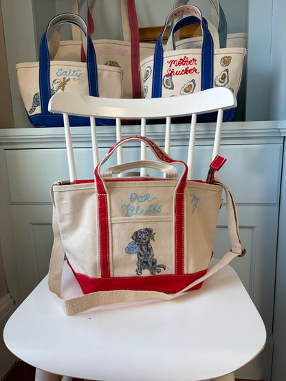 Maker / Scholar Small Strappy Oak Bluffs Hand Painted Tote