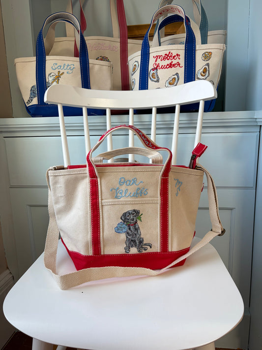 Maker / Scholar Small Strappy Oak Bluffs Hand Painted Tote