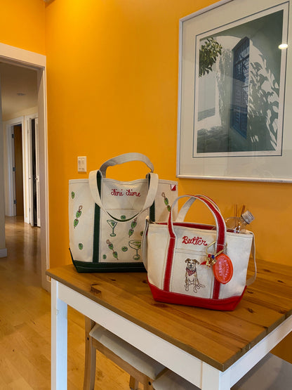 Maker / Scholar Small Strappy Pet Portrait Tote Bag