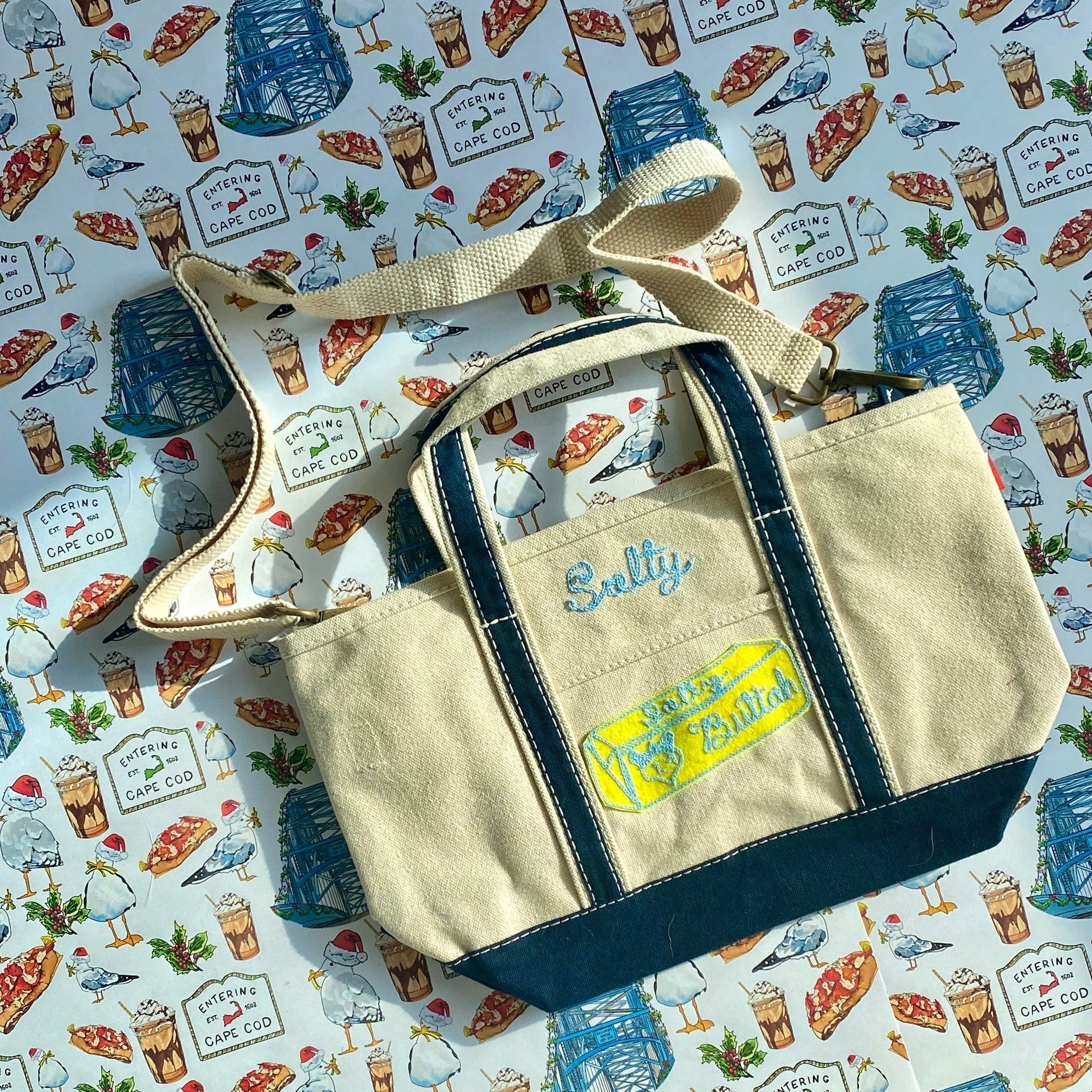 Maker / Scholar Small Strappy Salty Butter PATCH Tote