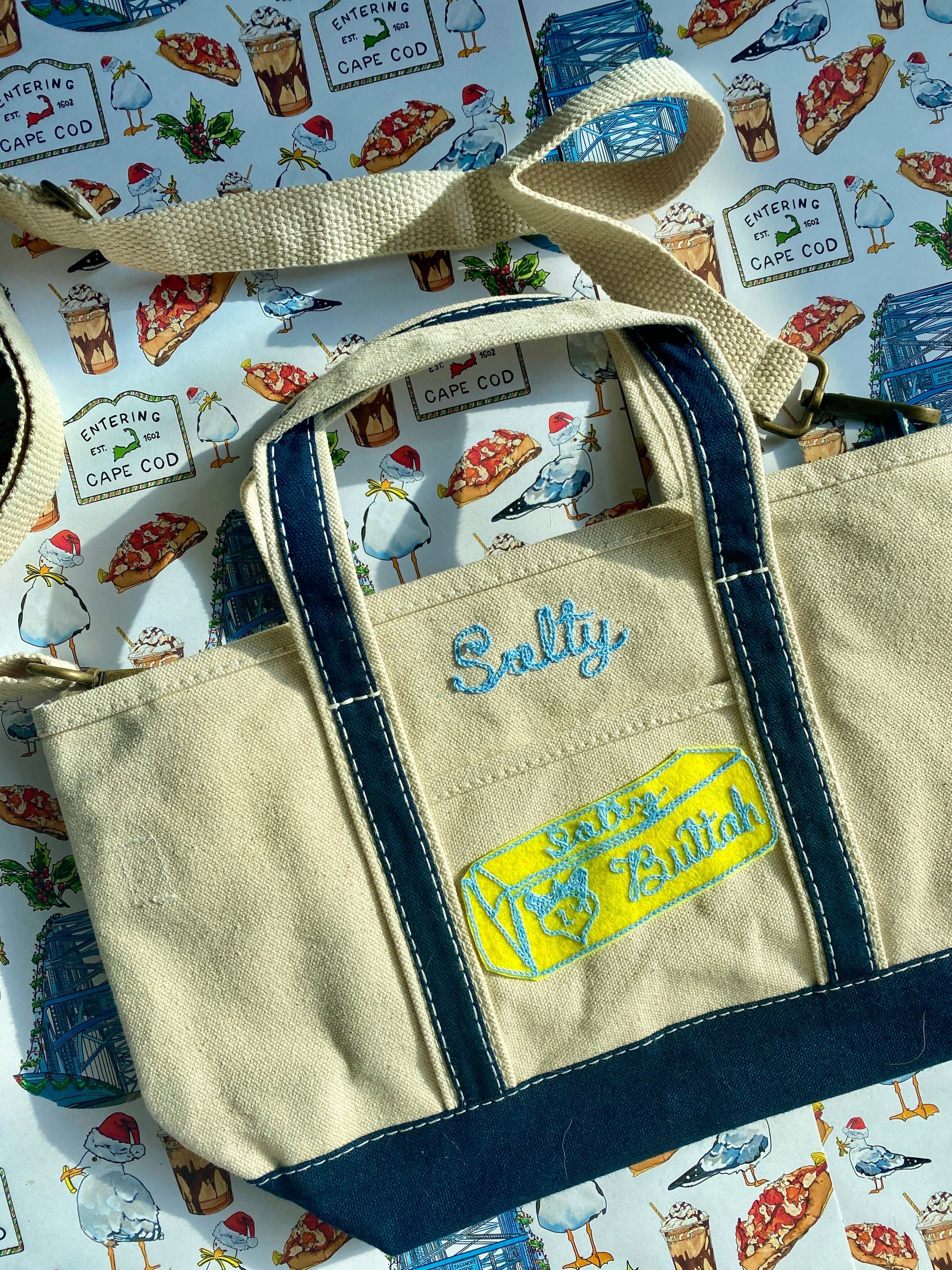 Maker / Scholar Small Strappy Salty Butter PATCH Tote