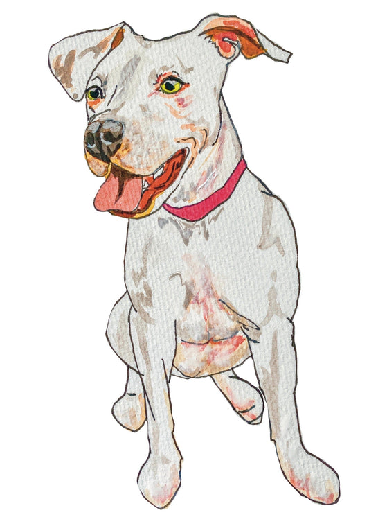 Maker / Scholar Watercolor Pet Portrait for Wedding Stationery (Digital Download / Commercial License)