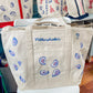 Maker / Scholar XL Mothershucker Hand Painted Tote (blue & pink)