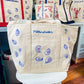 Maker / Scholar XL Mothershucker Hand Painted Tote (blue & pink)
