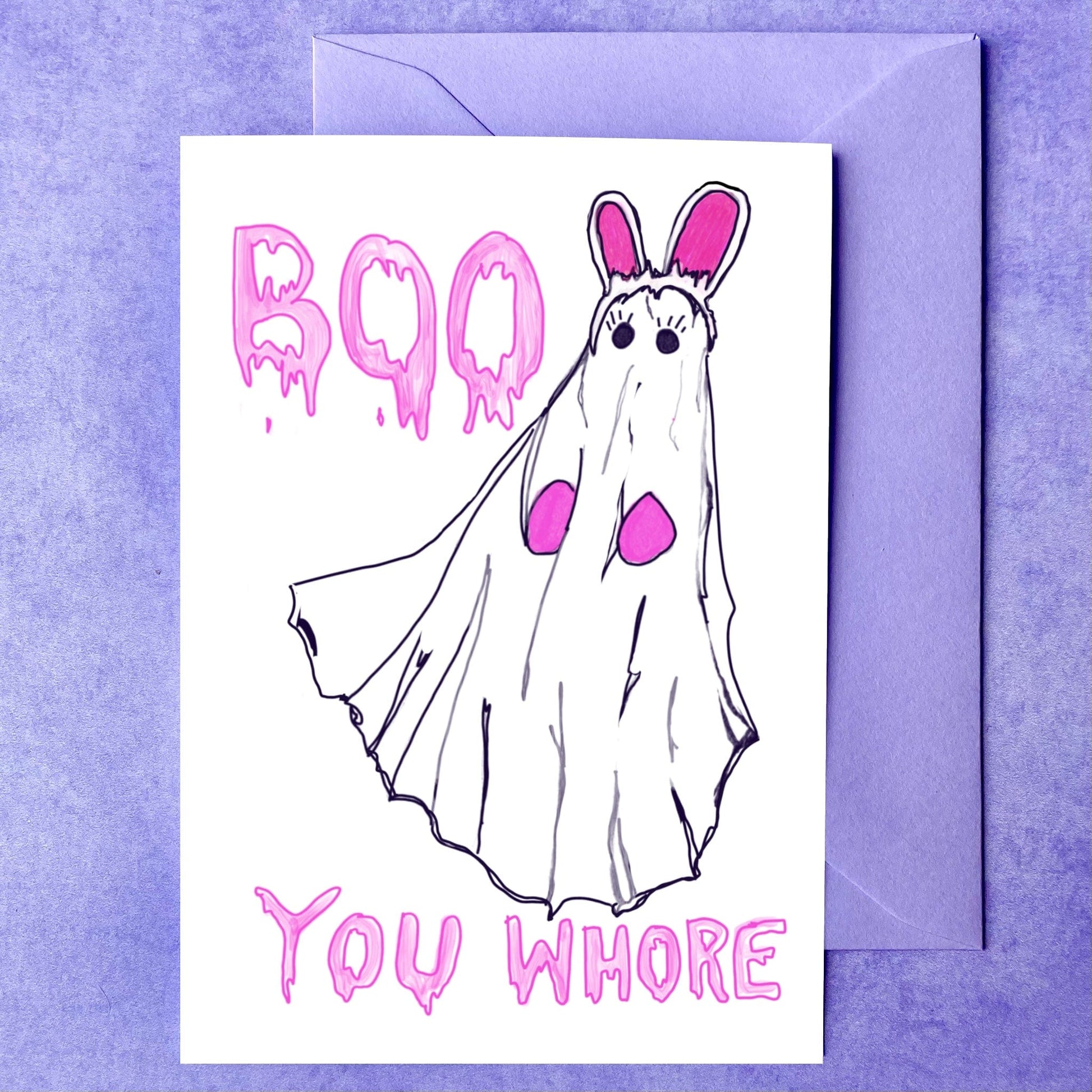 Maker Scholar BOO you whore | Halloween Card