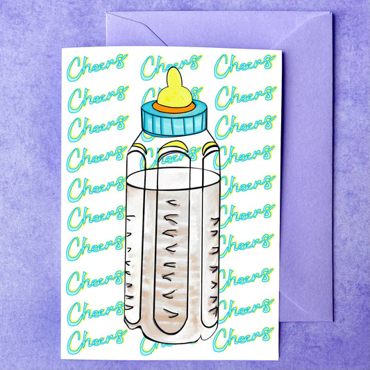 Maker Scholar Cheers, Baby | Baby Shower Card