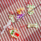 Maker / Scholar Holiday Ornaments Dog Bone Hand Painted Clay Ornament