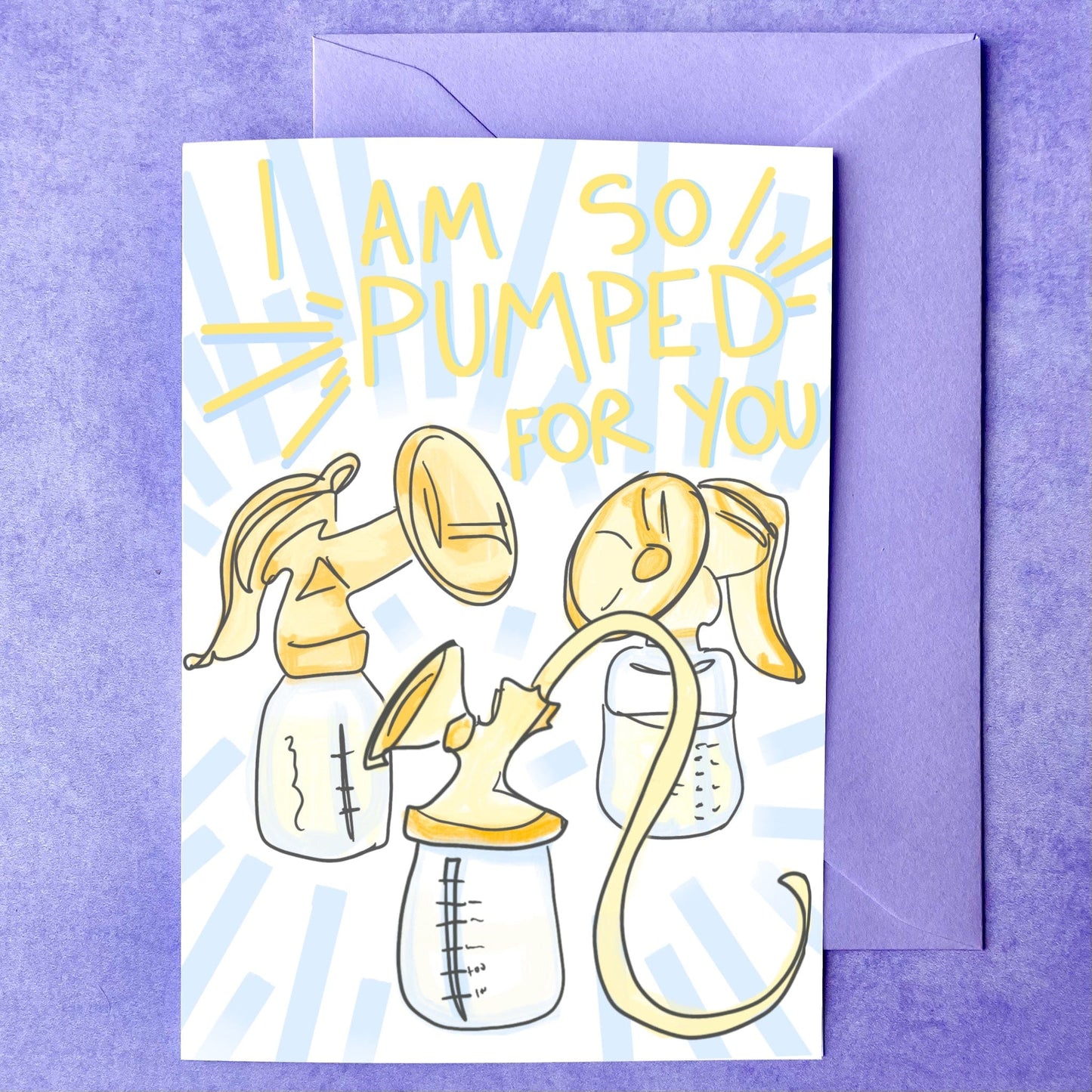 Maker Scholar Pumped for you | Baby Shower Card